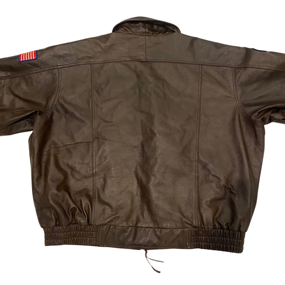 Bunkers Bay Leather Bomber Jacket - Top Gun Dealer Undercover w/ Patches - 3XL - Picture 3 of 9